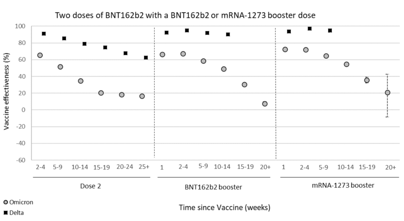 effectiveness of COVID vaccines Nov2022 Pfizer