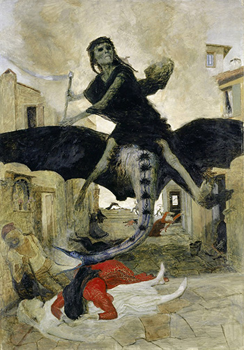 La Peste, tableau du peintre suisse d'Arnold Böcklin, 1898